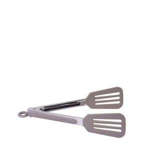 Pinza espatula acero inox silicona gris