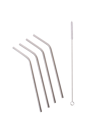 Set x 4 pitillos en acero inoxidable