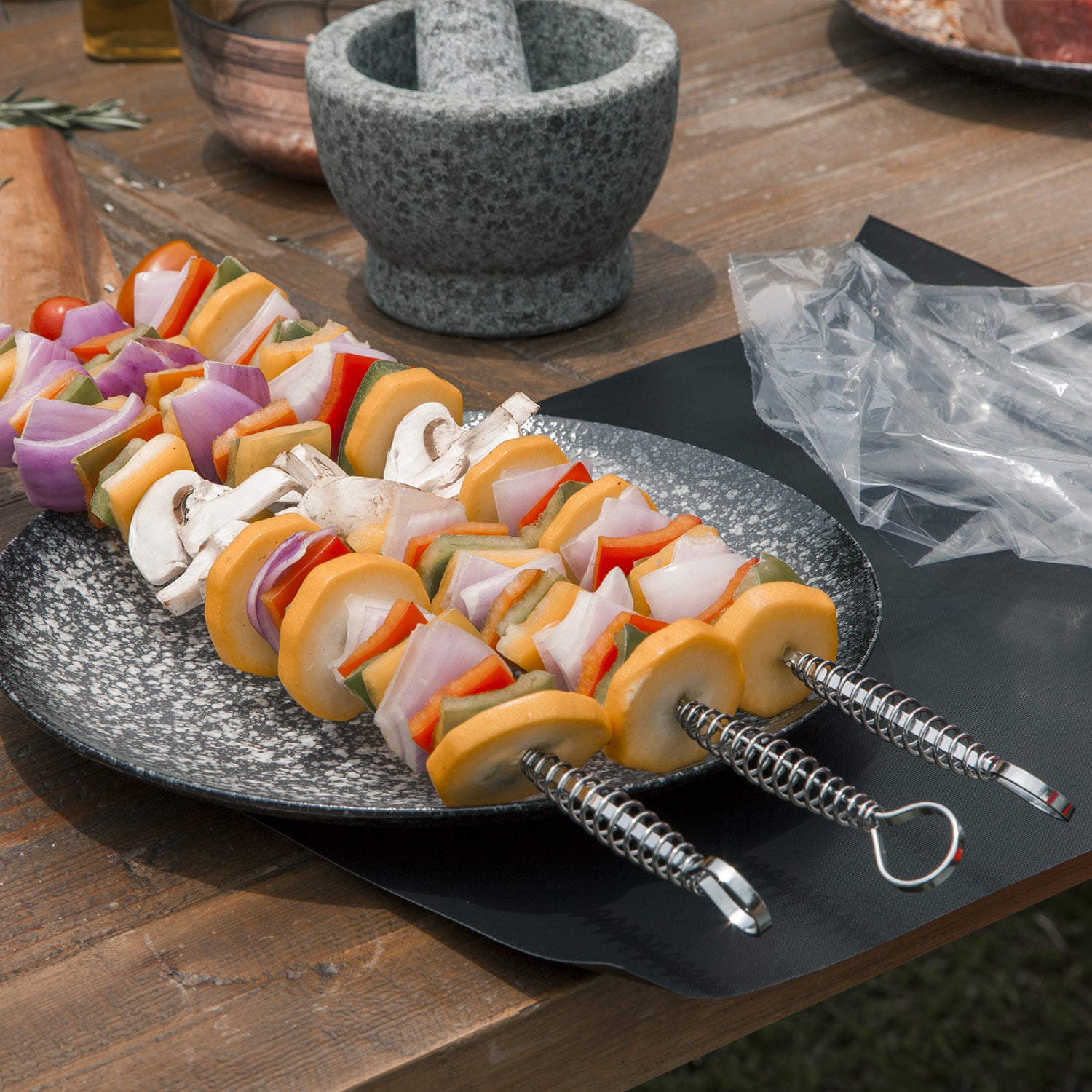 Set de pinchos en espiral x 4