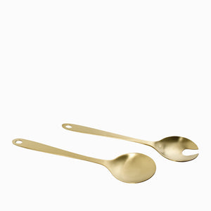Set de servidoras ensalada dorado