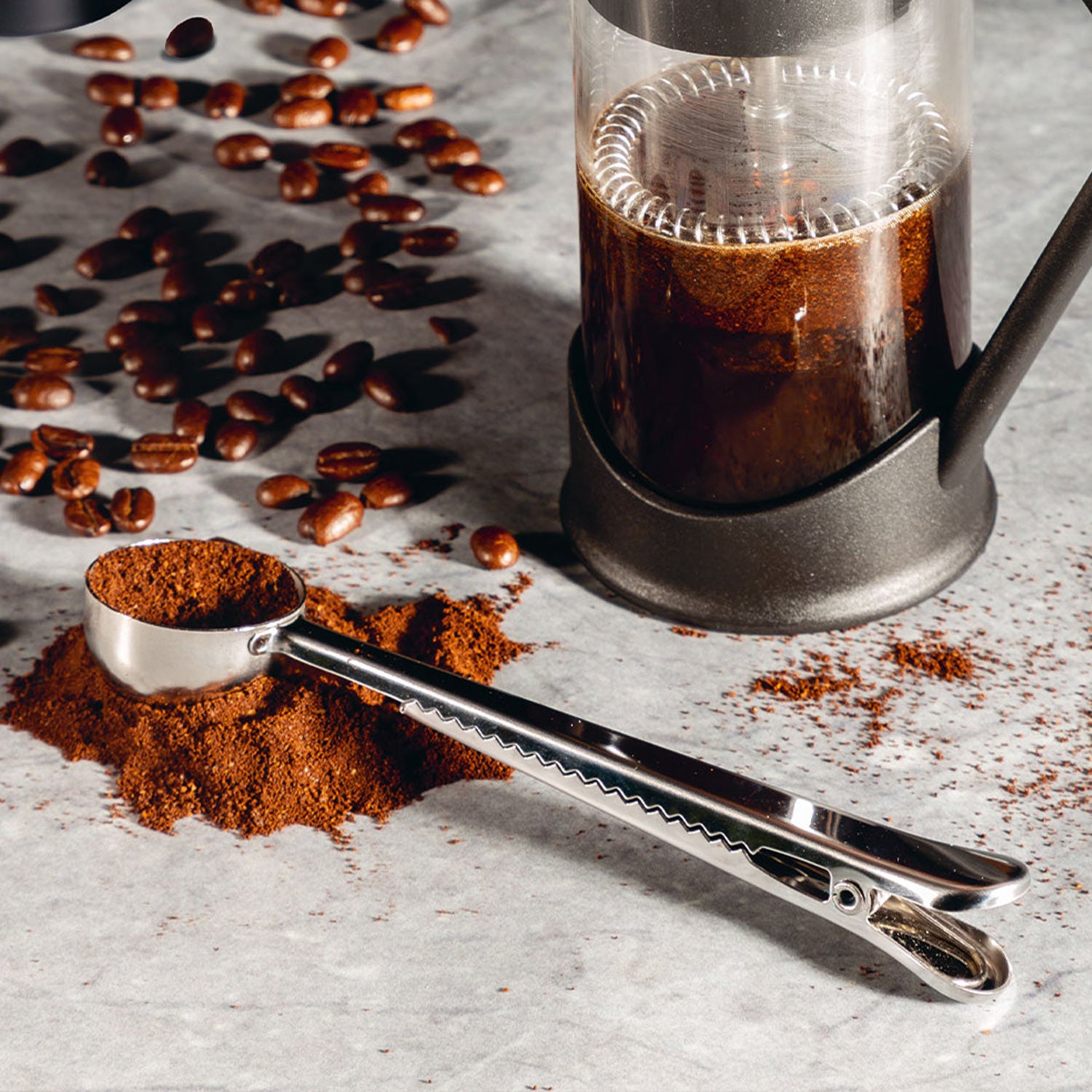 Cuchara de cafe con clip