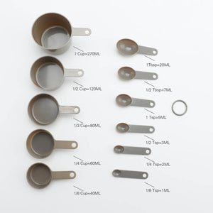 Tazas medidoras gris x 11