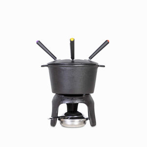 Fondue negro en hierro fundido