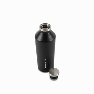 Botella doble pared en acero negro