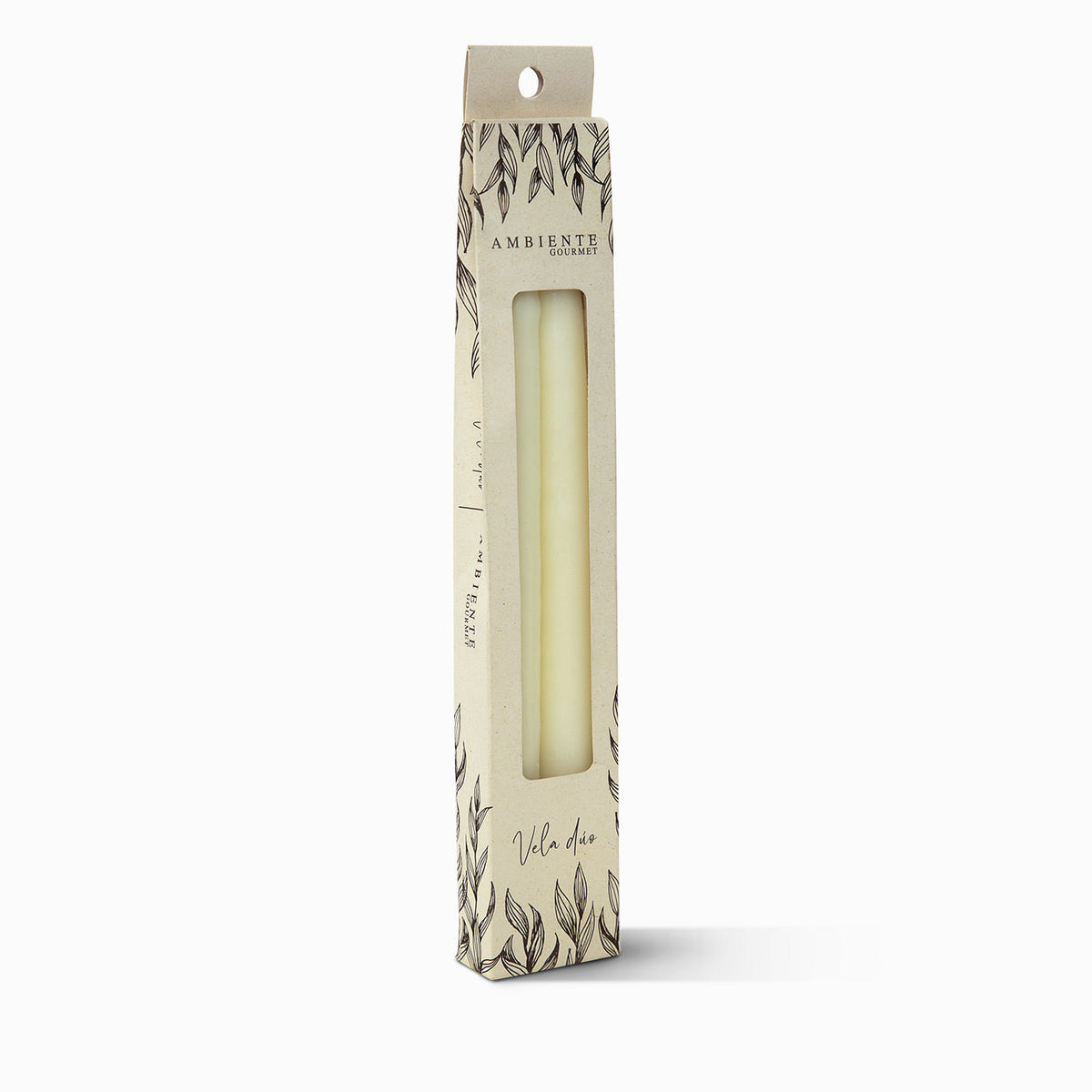 Vela Duo Candelabro X 2 Uds Marfil