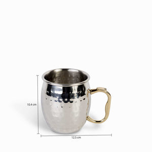 Mug en acero Moscú plateado mate