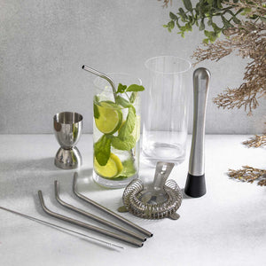 Vaso largo giotto en cristal setx2
