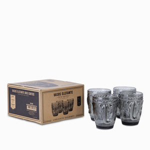 Vaso corto elefante gris setx4