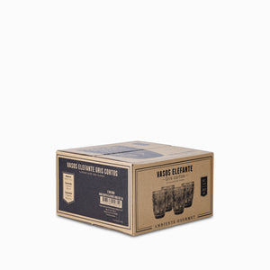 Vaso corto elefante gris setx4