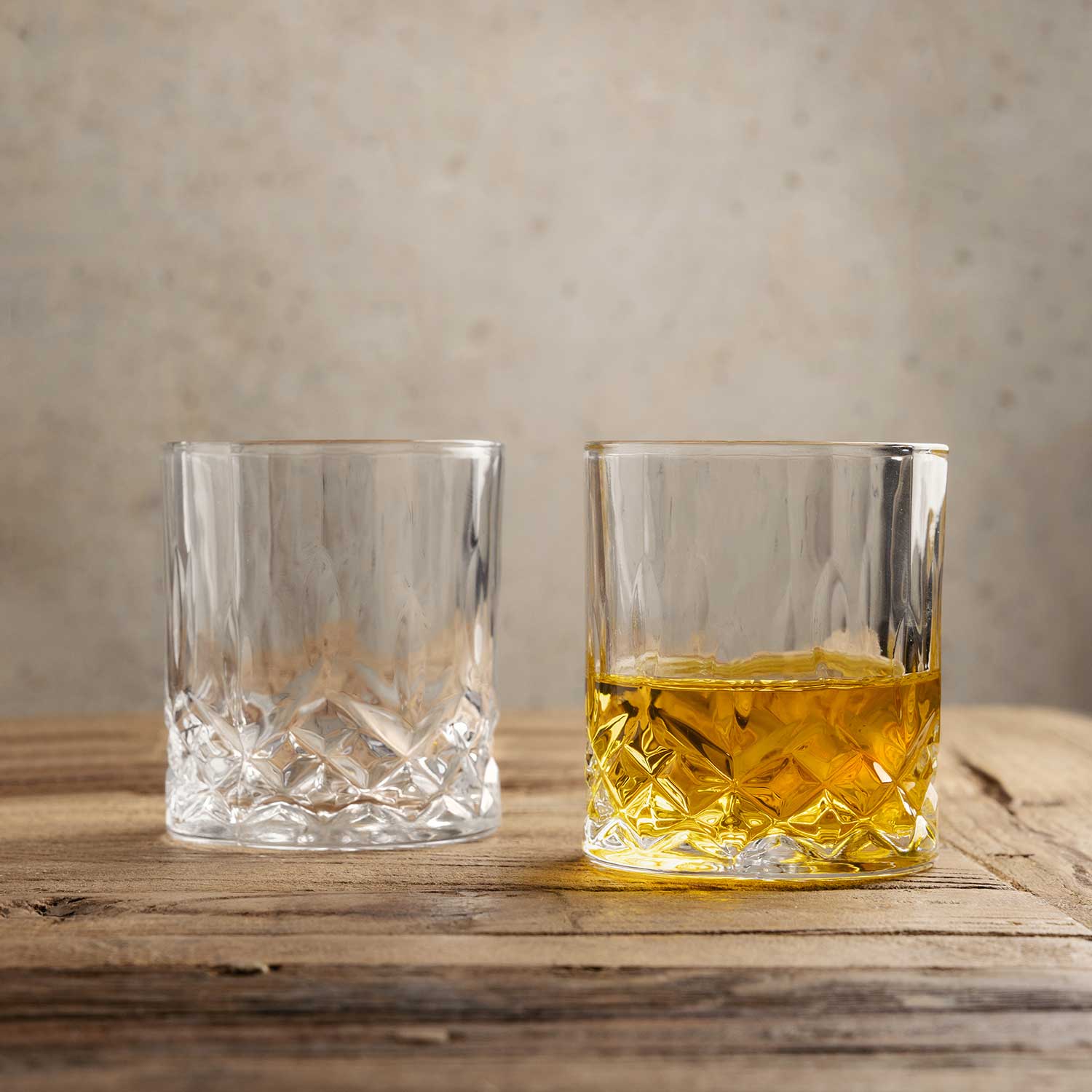Vaso corto carat en vidrio 280ml setx2
