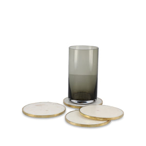 Set portavasos borde dorado set x 4