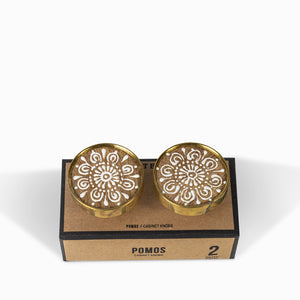 Pomo Madera Wask Borde Dorado set x 2