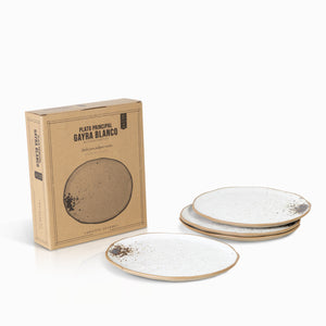 Plato principal gayra blanco 26 cm setx4