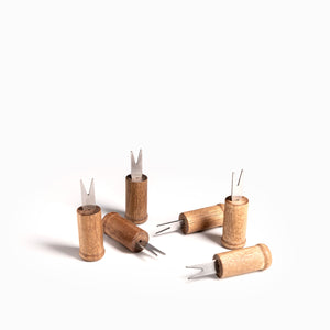 Pinchos para mazorca en acacia