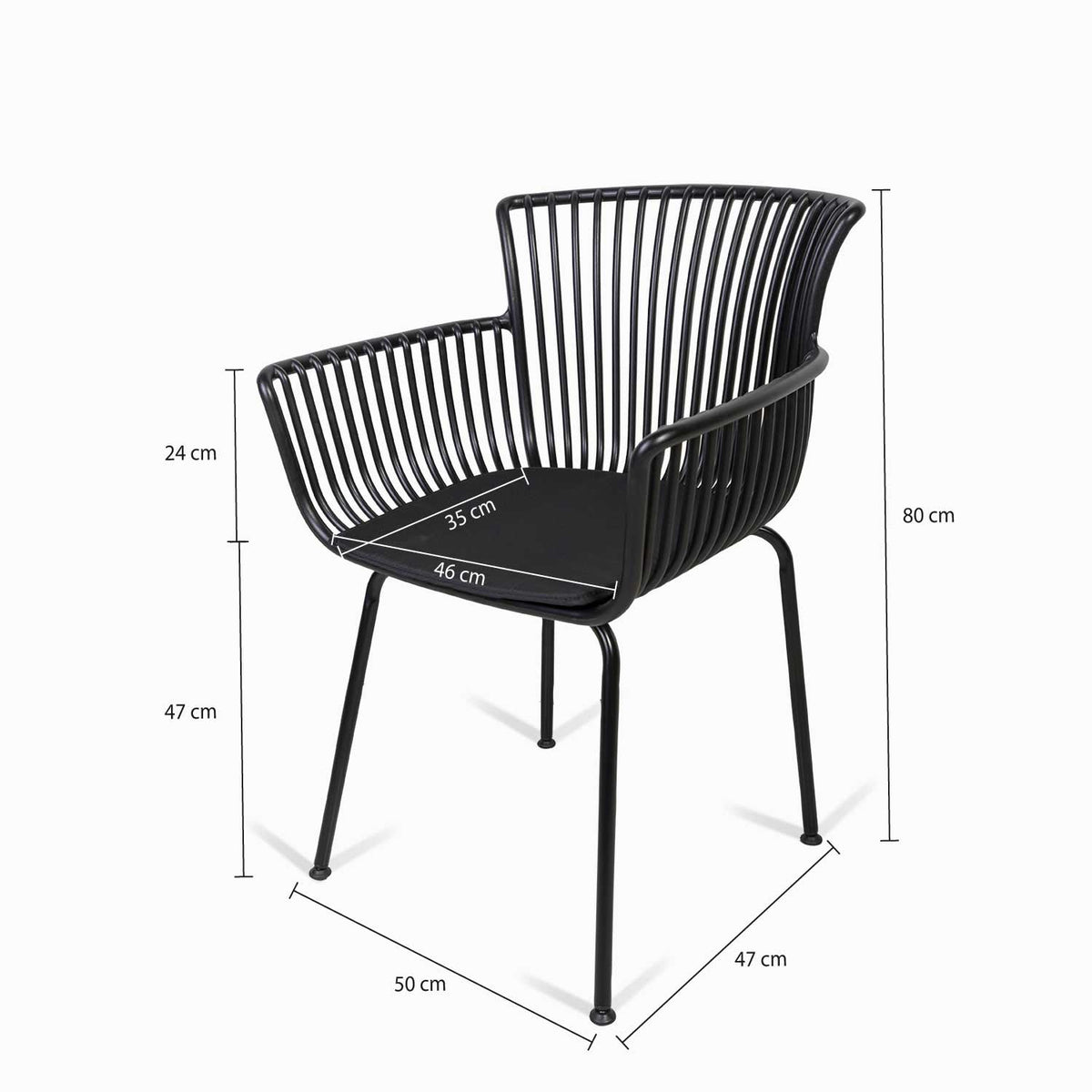 Silla comedor Lodi negra