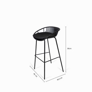 Silla Bar Lodi negra