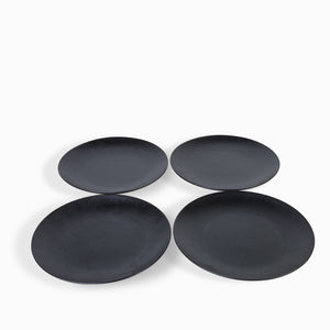 Plato principal negro mate 26 cm setx4