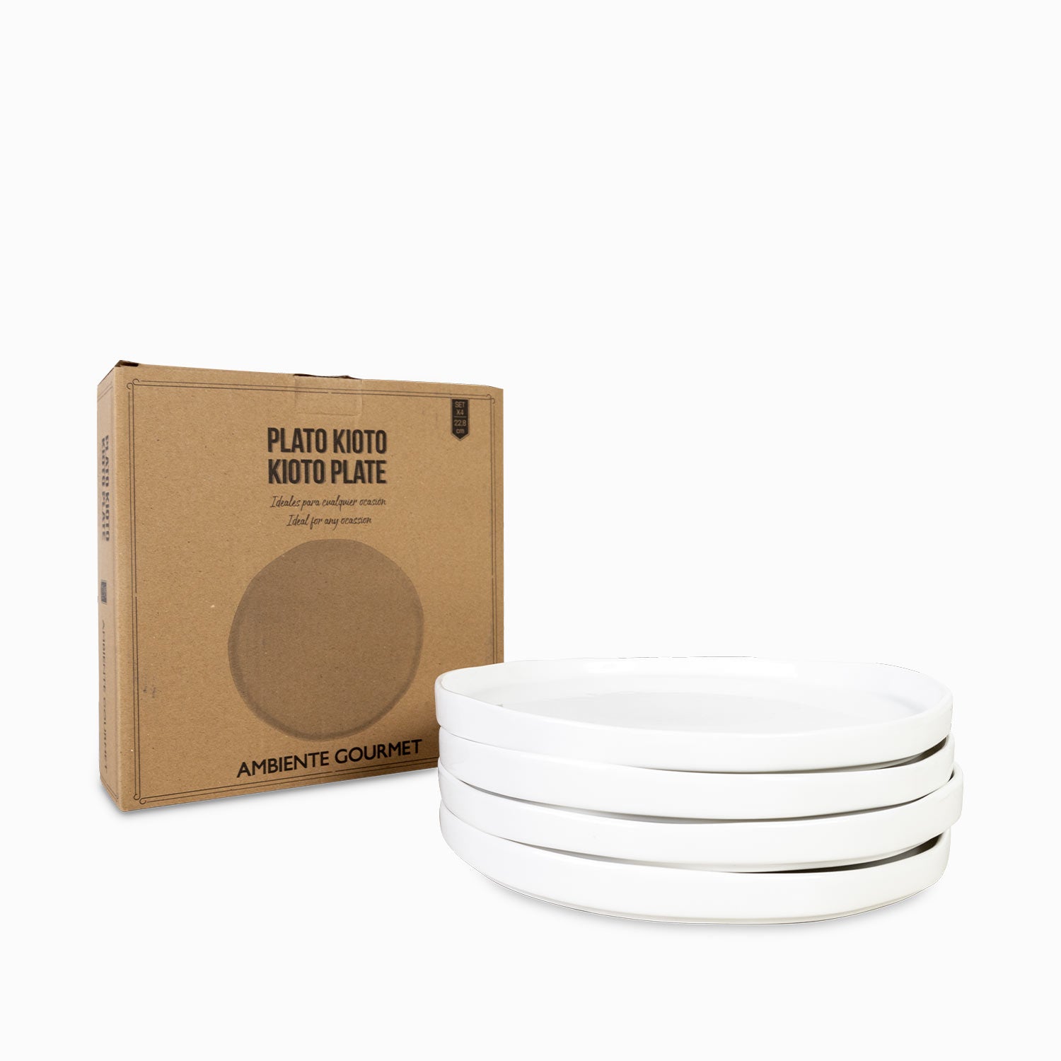 Plato kioto 22.8cm setx4