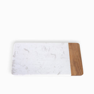 Tabla en mármol y acacia 30,2x15cm-1-AMBIENTE GOURMET MÉXICO
