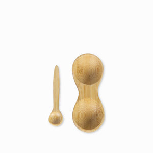 Salsero con cuchara en bambu