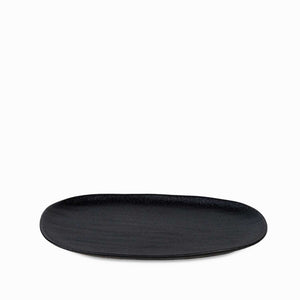 Charola oval negro mate 30cm