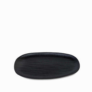 Charola oval negro mate 30cm