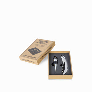 Set de vino sacacorchos y tapa botella de vino-1-AMBIENTE GOURMET MÉXICO