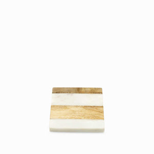 Portavasos rayas marmol madera