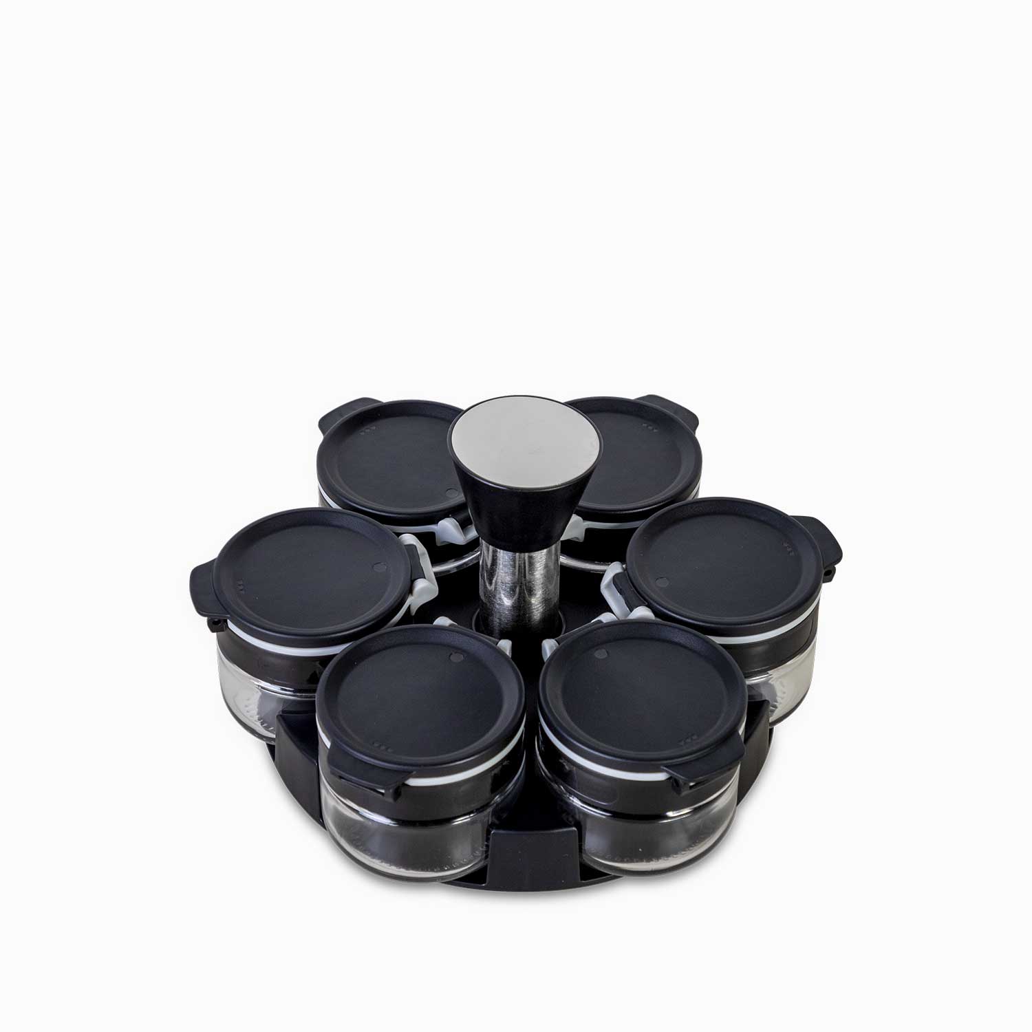 Set para especias negro x6