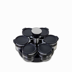 Set para especias negro x6