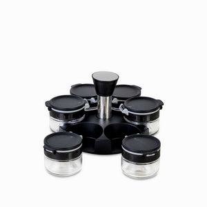 Set para especias negro x6
