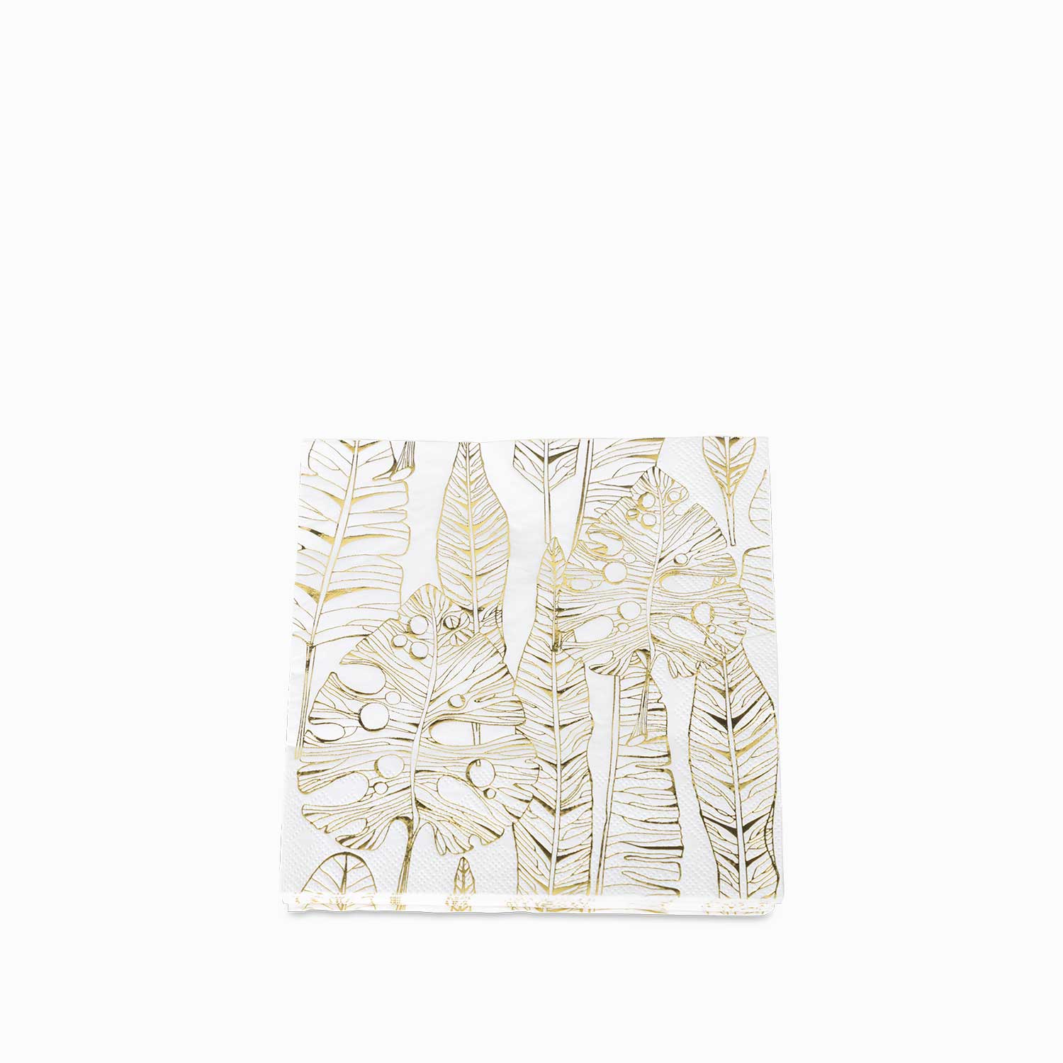 Servilletas silueta hoja dorada