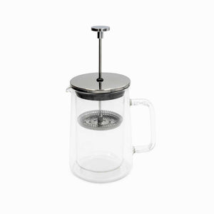 Cafetera prensadora doble pared plateada 600ml-2-AMBIENTE GOURMET MÉXICO