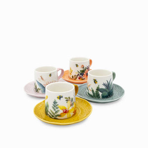 Pocillo y plato lily setx4