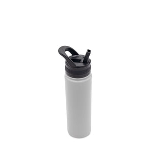 Termo doble pared gris con pitillo 700 ml