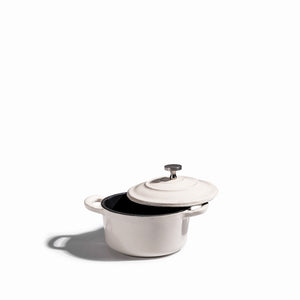 Mini olla blanca 10cm en hierro fundido