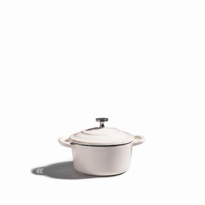 Mini olla blanca 10cm en hierro fundido