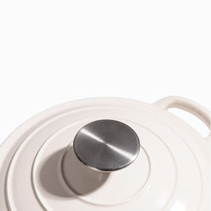 Olla blanca en hierro fundido 20cm-8-AMBIENTE GOURMET MÉXICO