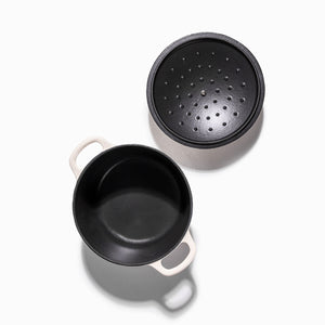 Olla blanca 20cm en hierro fundido