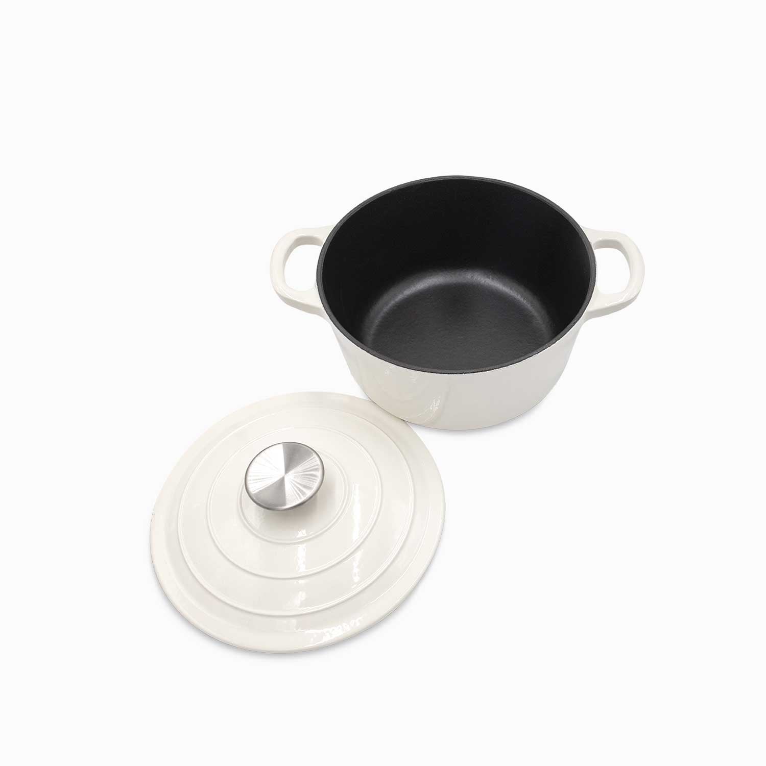 Olla blanca 20cm en hierro fundido