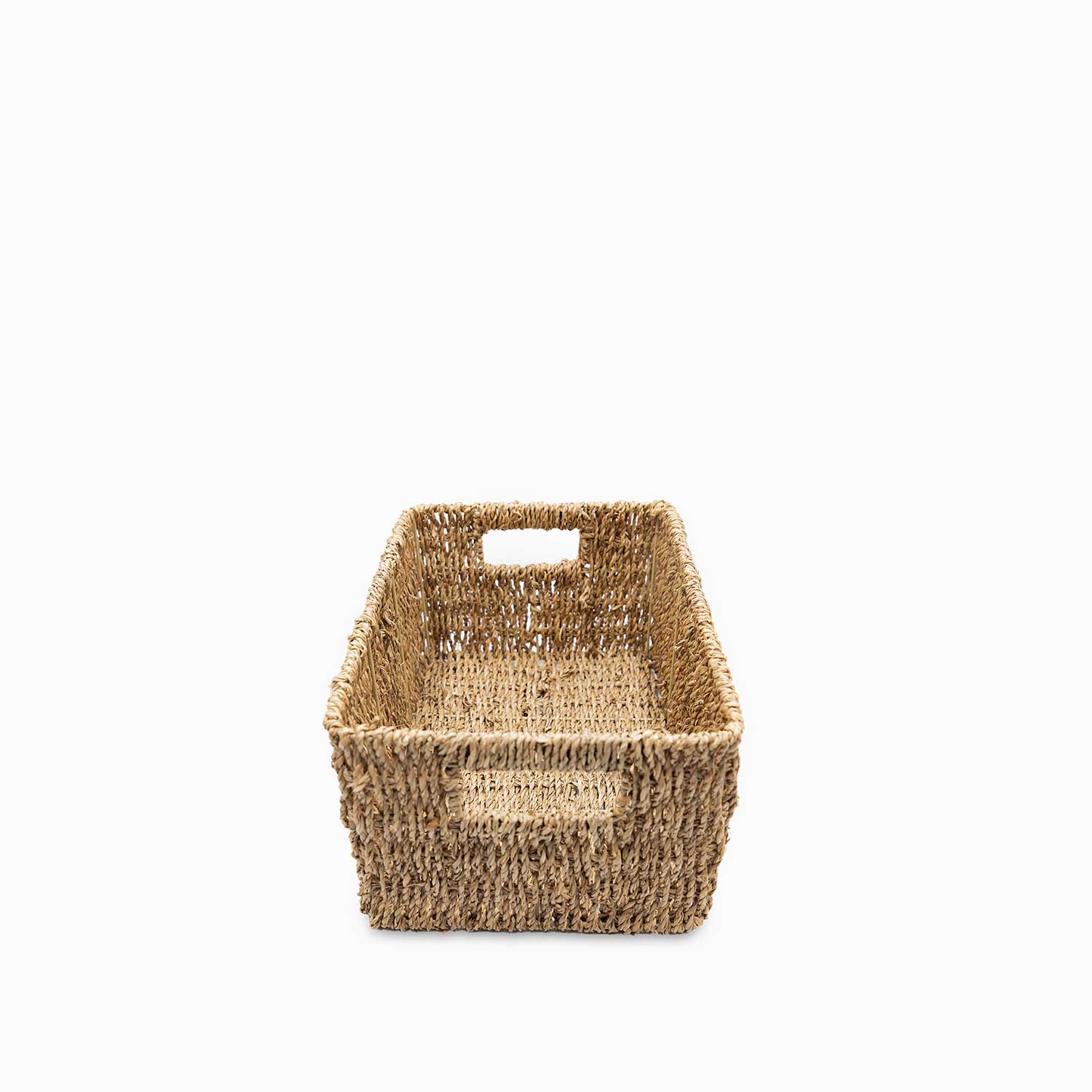 Canasta rectangular en fibra natural 34x24cm