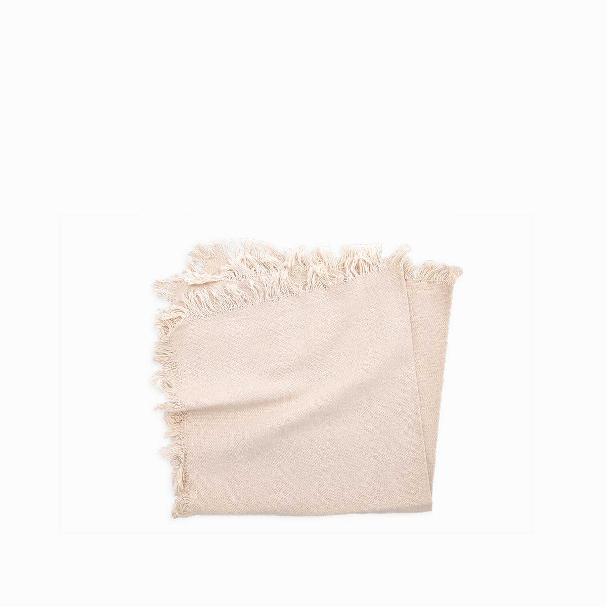 Servilletas de tela flecos beige setx2