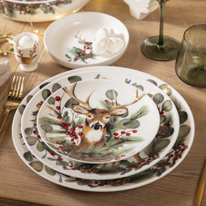 Plato mediano navidad silvestre 20cm setx4-5-AMBIENTE GOURMET MÉXICO