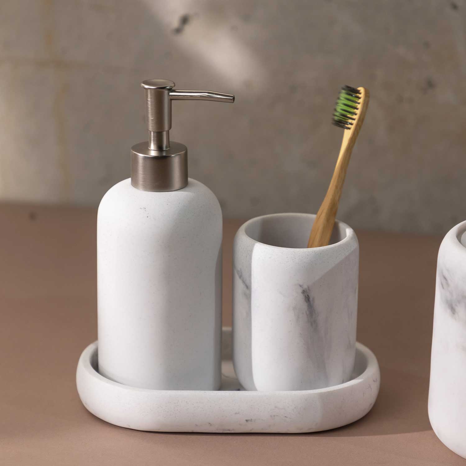 Set baño mármol
