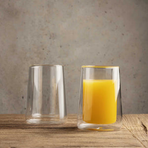 Vaso doble pared cuadrado 300ml setx2