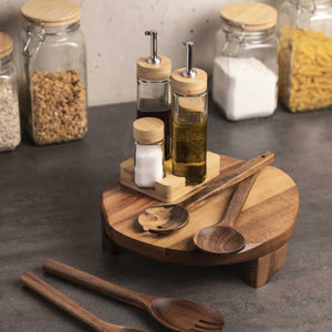 Set ensaladas base madera