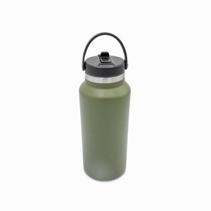 Termo doble pared verde con pitillo 1240ml