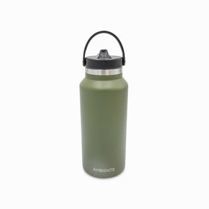 Termo doble pared verde con pitillo 1240ml