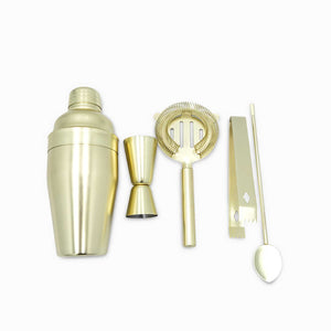 Set cocteles dorado x5