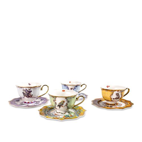 Taza y plato tesoro jungla setx4